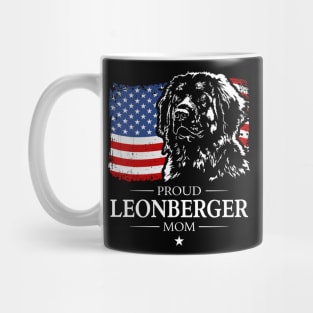 Leonberger Mom American Flag patriotic dog Mug